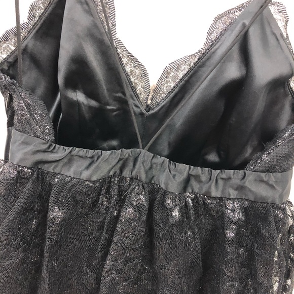 Express Black Lace Metallic Cocktail Dress Sz 4 - Picture 8 of 8